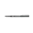 A black Pilot V5 Hi-Tecpoint rollerball pen with a transparent section showing the ink level and a removable cap.
