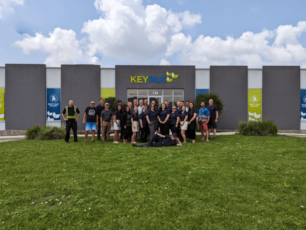 KeyPak team outside of KeyPak building